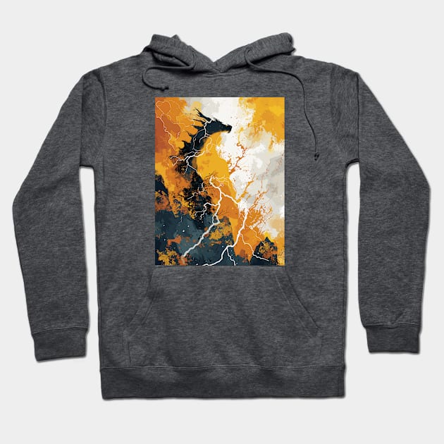 Lightning dragon deity Hoodie by etherElric